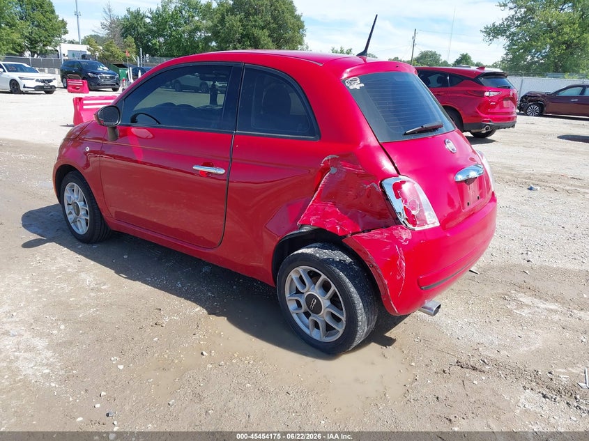 2015 Fiat 500 VIN 3C3CFFAR5FT520111 IAAI salvage auction — LEFT REAR, Salvage (Illinois), sold $300 on 2026-08-11 (photo 3)
