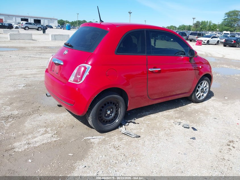 2015 Fiat 500 VIN 3C3CFFAR5FT520111 IAAI salvage auction — LEFT REAR, Salvage (Illinois), sold $300 on 2026-08-11 (photo 4)