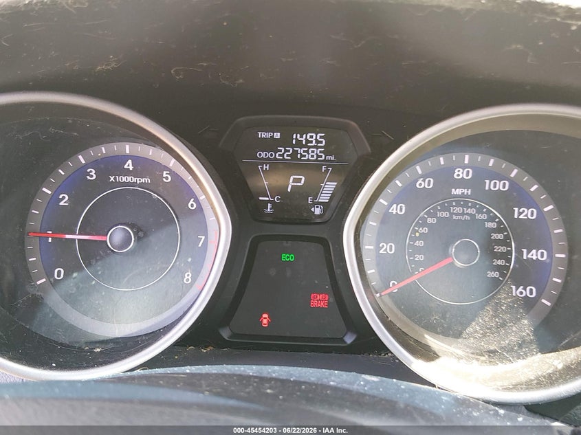 2013 Hyundai Elantra VIN KMHDH4AE5DU816840 IAAI salvage auction — NORMAL WEAR, Clear (Washington), sold $375 on 2026-07-29 (photo 7)