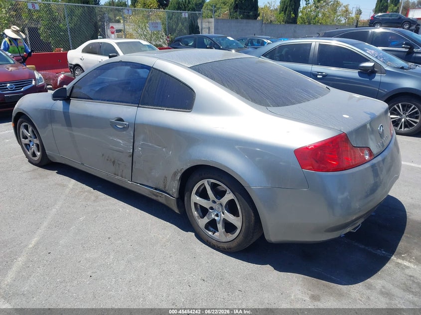 2003 Infiniti G VIN JNKCV54E33M204515 IAAI salvage auction — SIDE, Salvage (California), sold $650 on 2026-07-26 (photo 3)