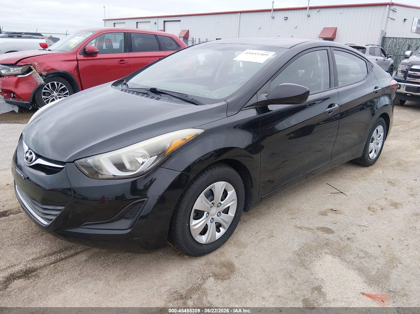 2016 Hyundai Elantra VIN KMHDH4AE2GU607463 IAAI salvage auction — NORMAL WEAR, Salvage Title, sold $975 on 2026-07-20 (photo 2)