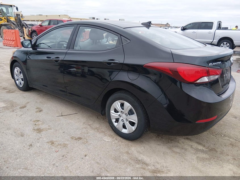 2016 Hyundai Elantra VIN KMHDH4AE2GU607463 IAAI salvage auction — NORMAL WEAR, Salvage Title, sold $975 on 2026-07-20 (photo 3)
