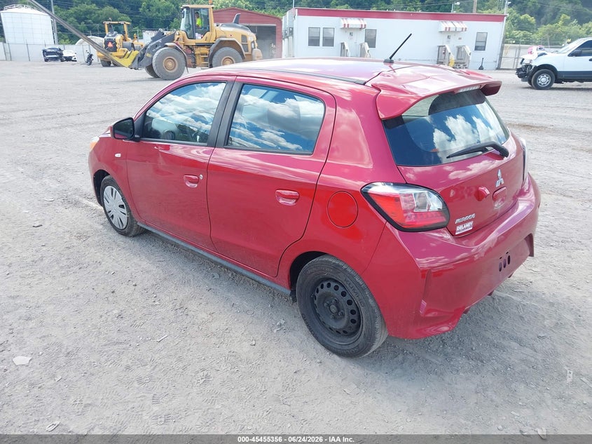 2021 Mitsubishi Mirage VIN ML32AUHJ9MH004780 IAAI salvage auction — RIGHT FRONT, Wait Title, sold $1,800 on 2026-08-02 (photo 3)