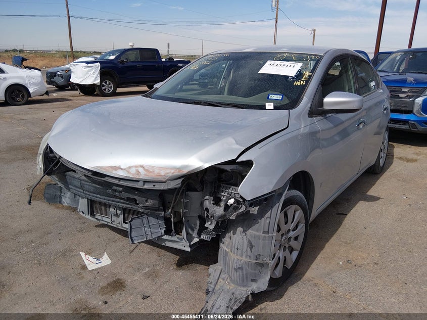 2014 Nissan Sentra VIN 3N1AB7AP4EY211592 IAAI salvage auction — FRONT & REAR, Salvage Title, sold $25 on 2026-07-22 (photo 2)
