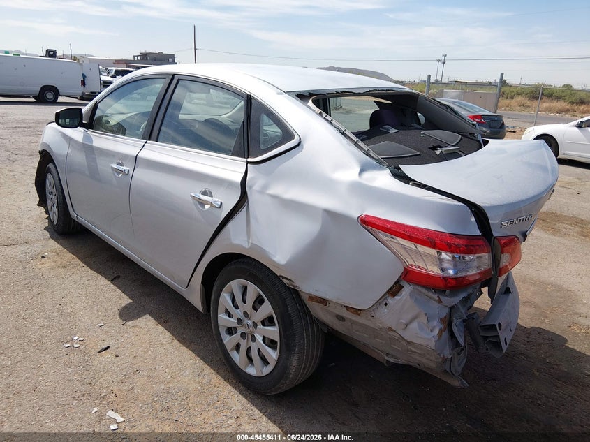 2014 Nissan Sentra VIN 3N1AB7AP4EY211592 IAAI salvage auction — FRONT & REAR, Salvage Title, sold $25 on 2026-07-22 (photo 3)