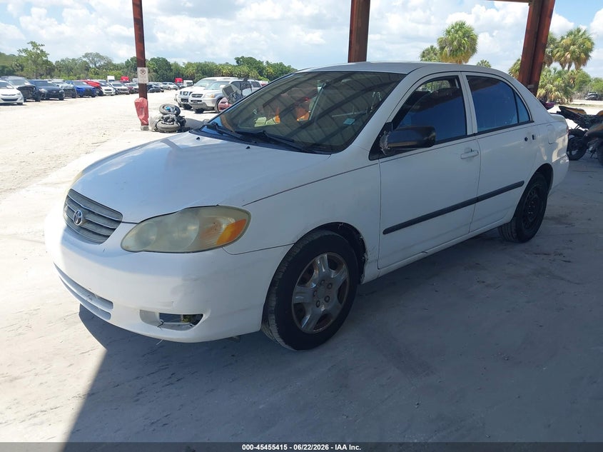 2003 Toyota Corolla VIN JTDBR32E730012384 IAAI salvage auction — NORMAL WEAR, Clear (Florida), sold $675 on 2026-07-28 (photo 2)