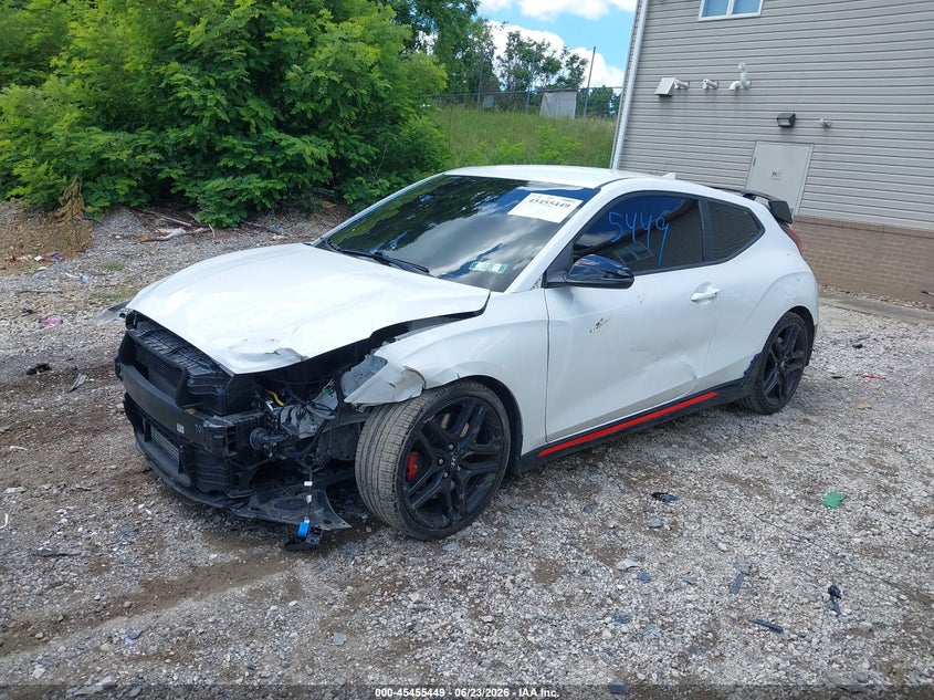 2022 Hyundai Veloster VIN KMHT36AH4NU013776 IAAI salvage auction — FRONT END, Salvage (Pennsylvania), sold $5,000 on 2026-07-14 (photo 2)