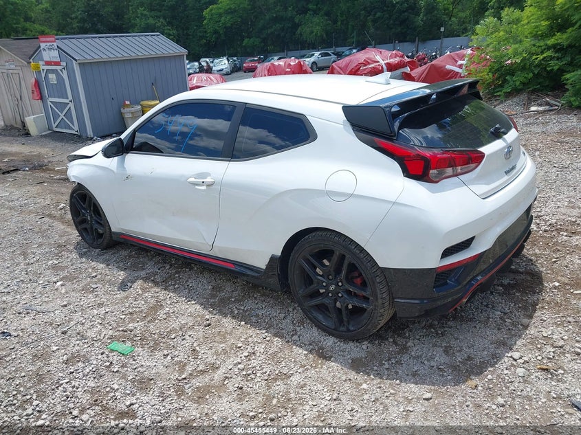 2022 Hyundai Veloster VIN KMHT36AH4NU013776 IAAI salvage auction — FRONT END, Salvage (Pennsylvania), sold $5,000 on 2026-07-14 (photo 3)