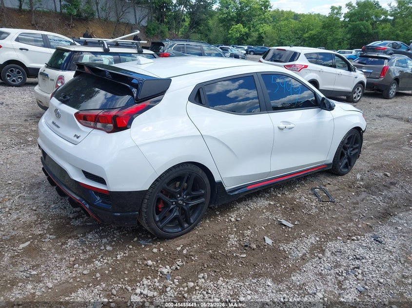 2022 Hyundai Veloster VIN KMHT36AH4NU013776 IAAI salvage auction — FRONT END, Salvage (Pennsylvania), sold $5,000 on 2026-07-14 (photo 4)