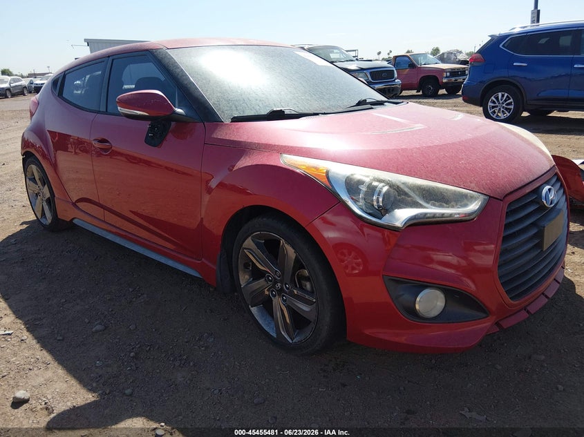 2014 Hyundai Veloster VIN KMHTC6AE1EU208028 IAAI salvage auction — REAR END, Salvage (Arizona), sold $1,050 on 2026-07-07 (photo 1)