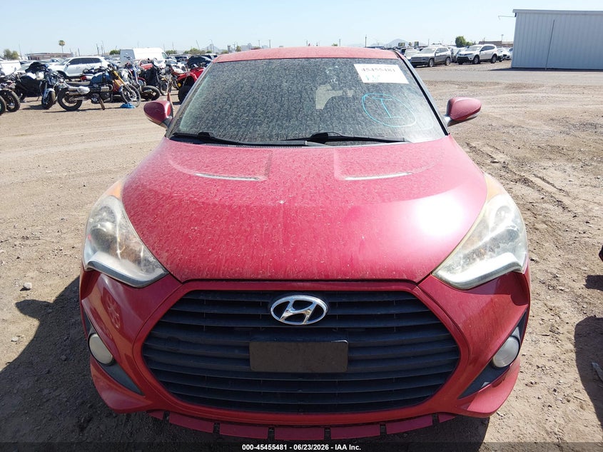 2014 Hyundai Veloster VIN KMHTC6AE1EU208028 IAAI salvage auction — REAR END, Salvage (Arizona), sold $1,050 on 2026-07-07 (photo 6)
