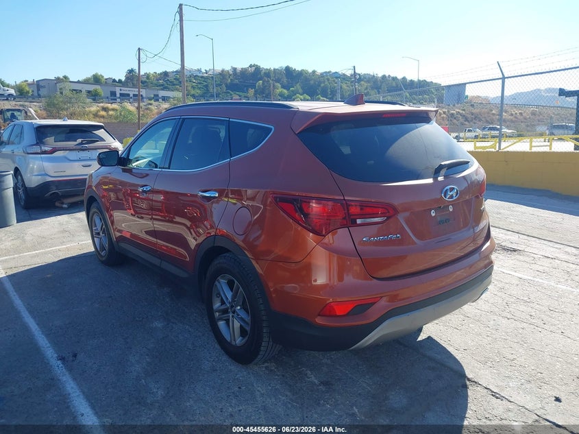 2018 Hyundai Santa fe VIN 5XYZU3LBXJG520907 IAAI salvage auction — SIDE, Salvage (California), sold $2,500 on 2026-07-05 (photo 3)
