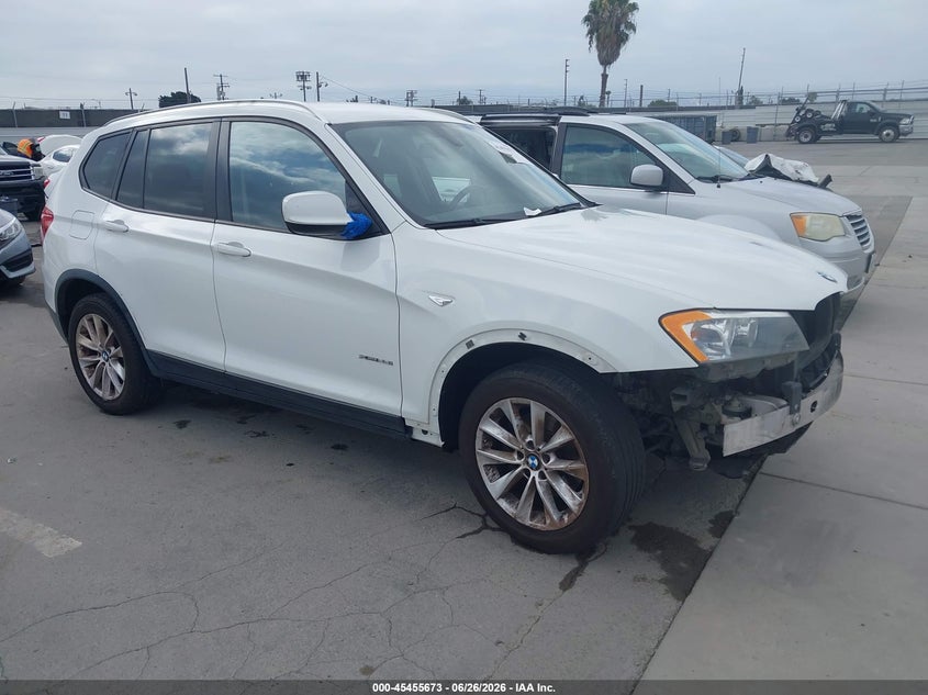 2013 BMW X3 VIN 5UXWX9C55D0A23962 IAAI salvage auction — FRONT END, Salvage (California), sold $1,050 on 2026-07-08 (photo 1)
