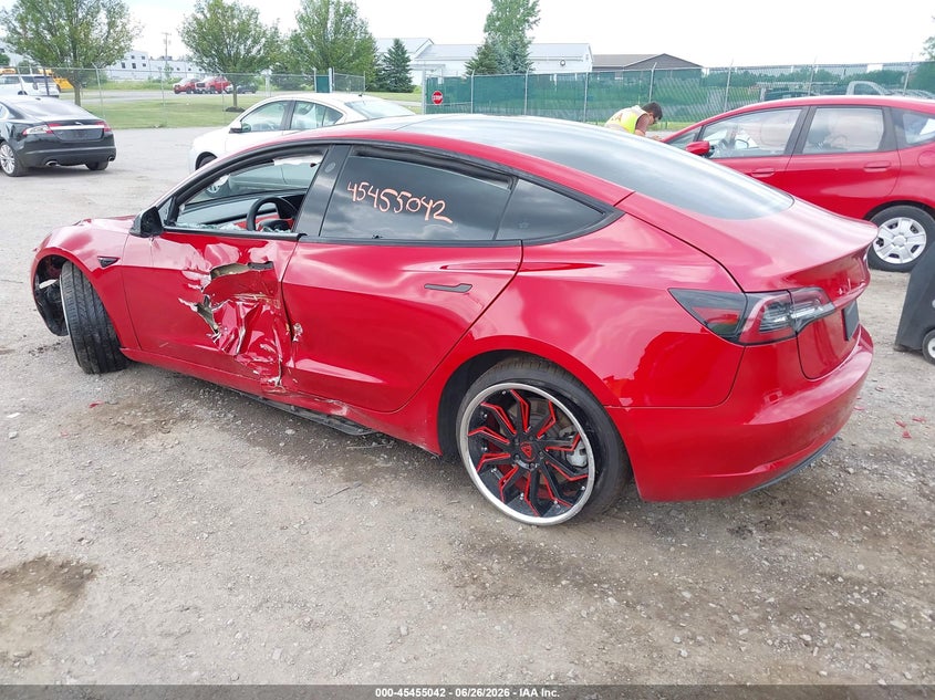 2022 Tesla Model 3 VIN 5YJ3E1EB2NF192352 IAAI salvage auction — LEFT SIDE, Mv-907A (New York), sold $25 on 2026-07-30 (photo 3)