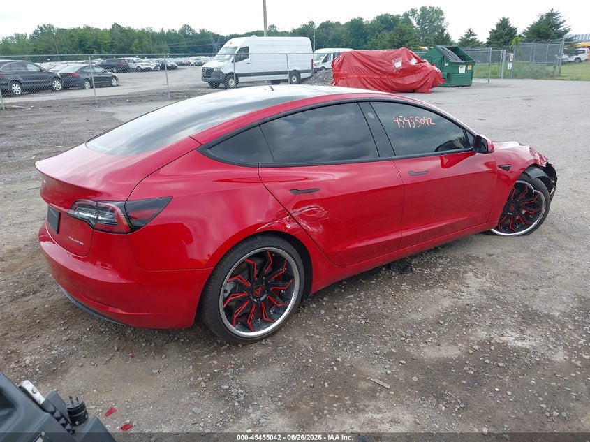 2022 Tesla Model 3 VIN 5YJ3E1EB2NF192352 IAAI salvage auction — LEFT SIDE, Mv-907A (New York), sold $25 on 2026-07-30 (photo 4)
