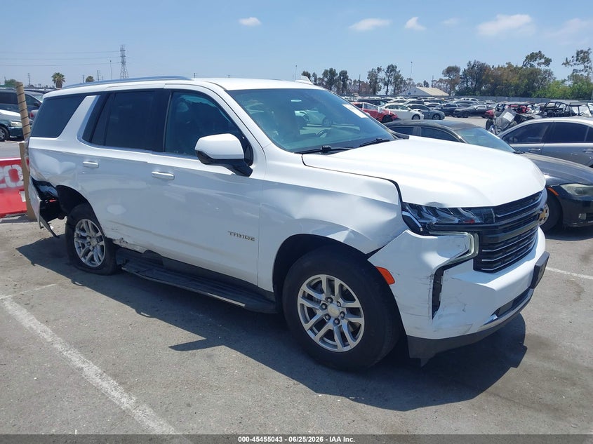 2021 Chevrolet Tahoe VIN 1GNSCNKD2MR271003 IAAI salvage auction — SIDE, Salvage (California), sold $16,500 on 2026-08-27 (photo 1)