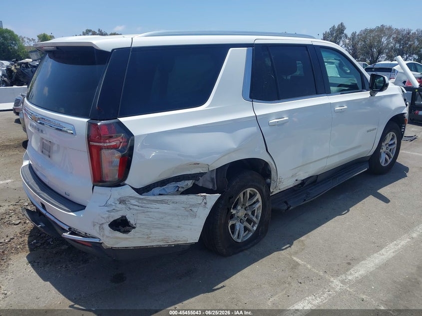2021 Chevrolet Tahoe VIN 1GNSCNKD2MR271003 IAAI salvage auction — SIDE, Salvage (California), sold $16,500 on 2026-08-27 (photo 4)
