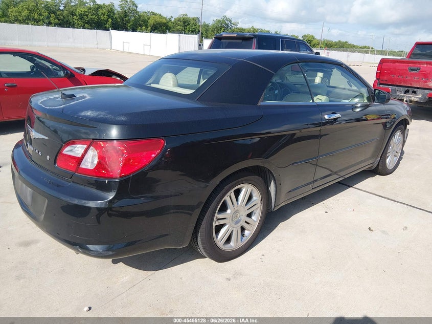 2008 Chrysler Sebring VIN 1C3LC65MX8N635376 IAAI salvage auction — WATER/FLOOD, Salvage (Texas), sold $250 on 2026-07-10 (photo 4)