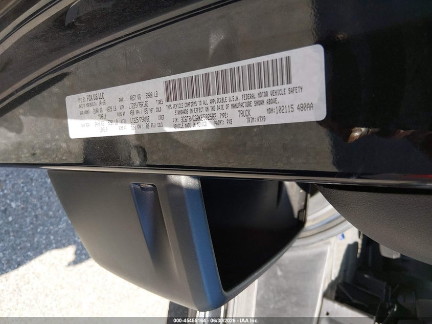 2019 Ram Promaster 2500 VIN 3C6TRVCG0KE502582 IAAI salvage auction — NORMAL WEAR, Sf97 (Maryland), sold $22,250 on 2026-08-18 (photo 9)