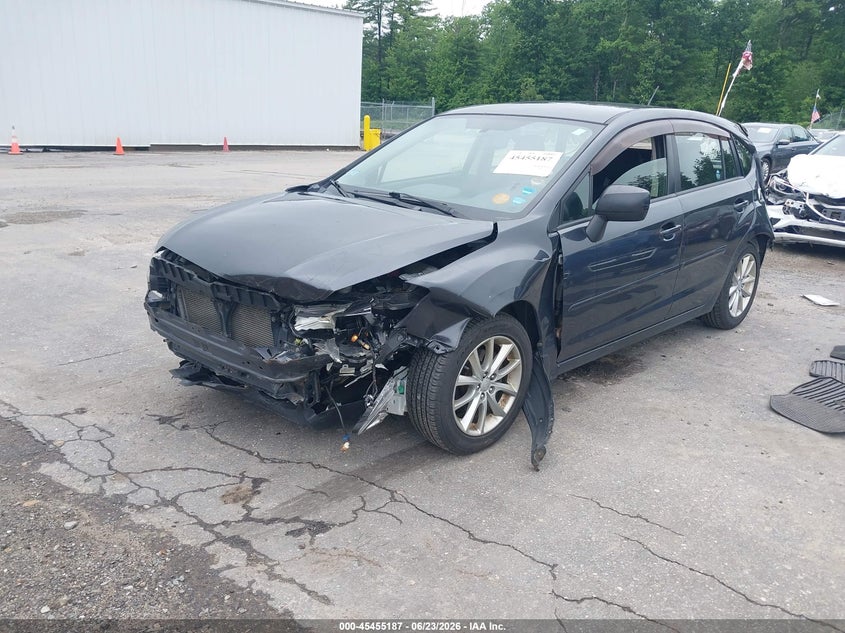 2012 Subaru Impreza VIN JF1GPAC68CH216559 IAAI salvage auction — FRONT & REAR, Salvage (Massachusetts), sold $425 on 2026-07-31 (photo 2)
