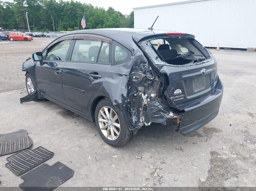 2012 Subaru Impreza VIN JF1GPAC68CH216559 IAAI salvage auction — FRONT & REAR, Salvage (Massachusetts), sold $425 on 2026-07-31 (photo 3)