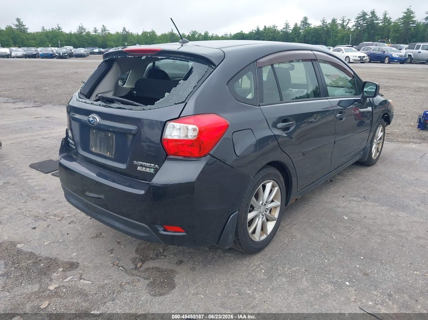 2012 Subaru Impreza VIN JF1GPAC68CH216559 IAAI salvage auction — FRONT & REAR, Salvage (Massachusetts), sold $425 on 2026-07-31 (photo 4)