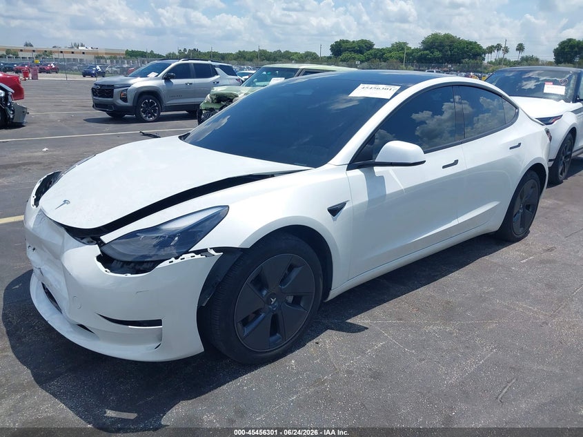 2023 Tesla Model 3 VIN 5YJ3E1EA2PF613898 IAAI salvage auction — FRONT END, Salvage Title, sold $9,150 on 2026-07-16 (photo 2)