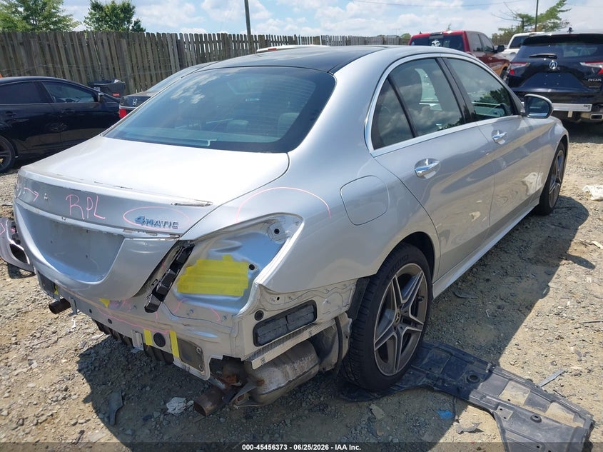 2021 Mercedes-benz C-klasse VIN W1KWF8EB1MR651825 IAAI salvage auction — REAR END, Salvage (Virginia), sold $13,300 on 2026-07-11 (photo 4)