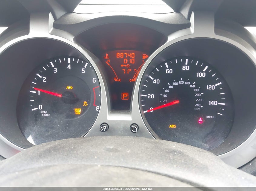 2012 Nissan Juke VIN JN8AF5MV4CT114113 IAAI salvage auction — FRONT END, Salvage Title, sold $825 on 2026-08-01 (photo 7)