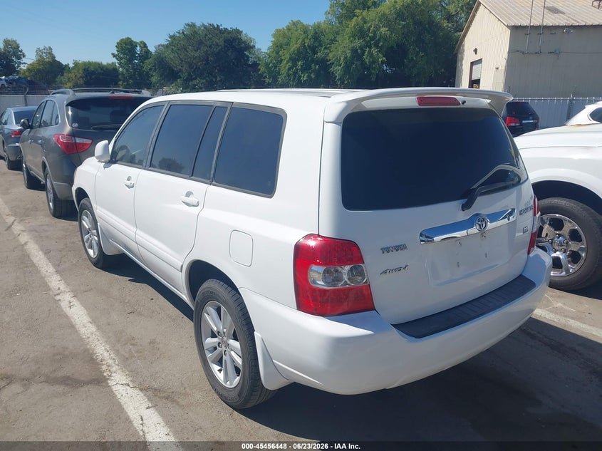 2006 Toyota Highlander hybrid VIN JTEEW21A860003238 IAAI salvage auction — NORMAL WEAR, Clear - Dealer Only (California), sold $925 on 2026-07-07 (photo 3)