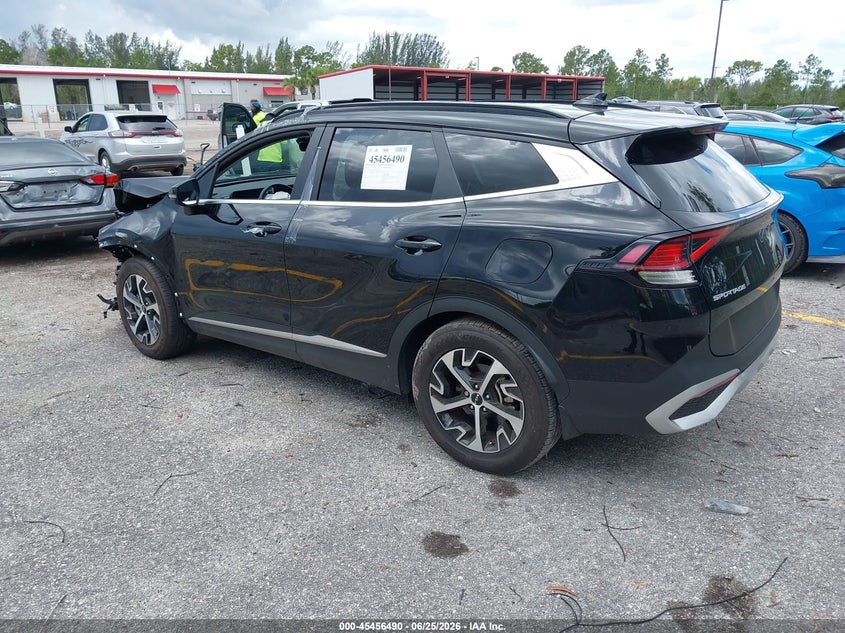 2025 Kia Sportage VIN 5XYK33DF2SG291047 IAAI salvage auction — LEFT FRONT, Rebuildable (Florida), sold $6,850 on 2026-07-29 (photo 3)