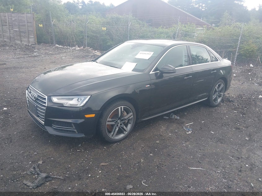 2018 Audi A4 VIN WAUENAF47JA115646 IAAI salvage auction — ENGINE DAMAGE, Salvage (Massachusetts), sold $4,750 on 2026-07-23 (photo 2)
