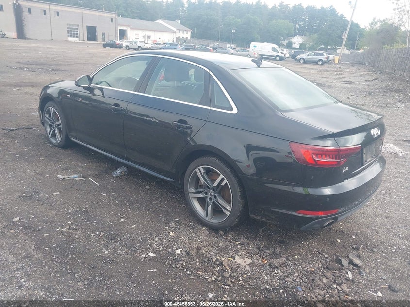 2018 Audi A4 VIN WAUENAF47JA115646 IAAI salvage auction — ENGINE DAMAGE, Salvage (Massachusetts), sold $4,750 on 2026-07-23 (photo 3)