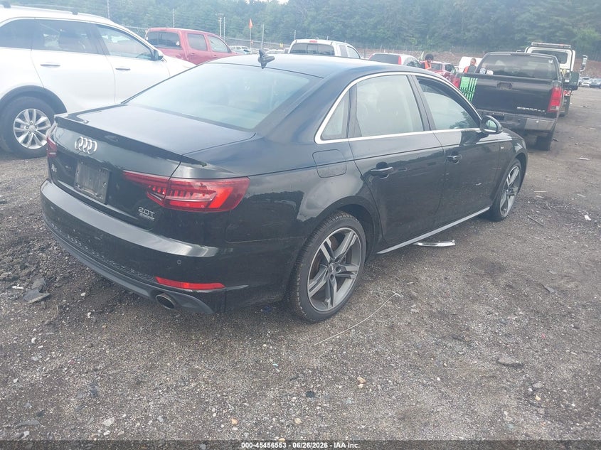2018 Audi A4 VIN WAUENAF47JA115646 IAAI salvage auction — ENGINE DAMAGE, Salvage (Massachusetts), sold $4,750 on 2026-07-23 (photo 4)