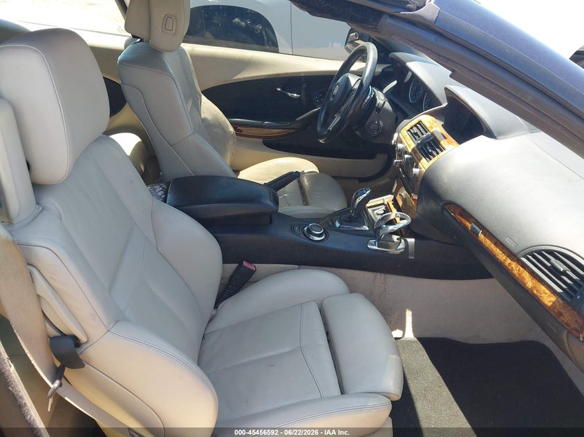 2008 BMW 6er VIN WBAEB53568CX62180 IAAI salvage auction — NORMAL WEAR, App For Dup Salv Title - Dealer (California), sold $825 on 2026-07-27 (photo 5)