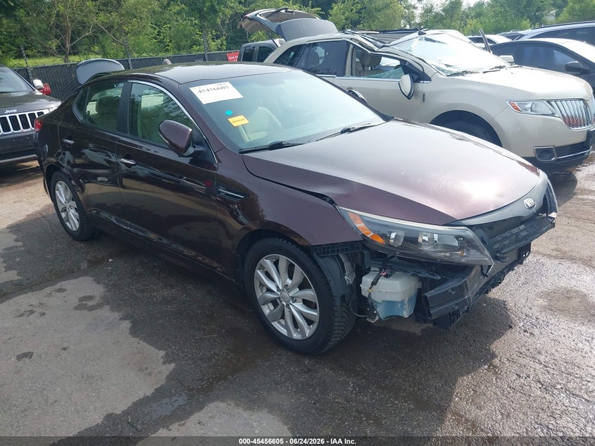 2015 Kia Optima VIN 5XXGM4A71FG412859 IAAI salvage auction — LEFT SIDE, Salvage (Kansas), sold $525 on 2026-07-22 (photo 1)