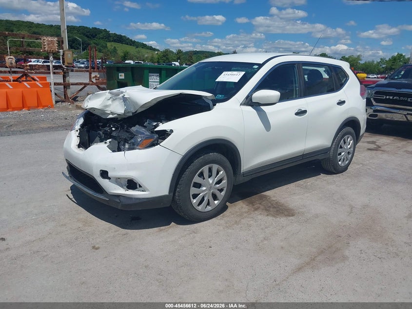 2016 Nissan Rogue VIN KNMAT2MV9GP690040 IAAI salvage auction — FRONT END, Salvage (Pennsylvania), sold $300 on 2026-07-22 (photo 2)