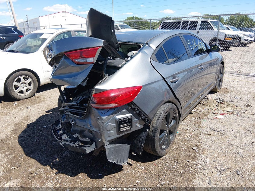 2017 Hyundai Elantra VIN KMHD74LF3HU112912 IAAI salvage auction — REAR END, Clear (Indiana), sold $800 on 2026-07-22 (photo 4)