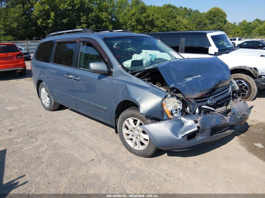 2007 Kia SEDONA VIN KNDMB233576180046 IAAI salvage auction — FRONT END, Salvage (Tennessee), sold $725 on 2026-07-15 (photo 1)