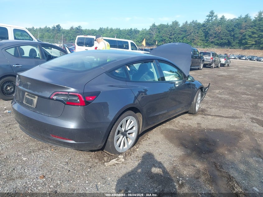 2023 Tesla Model 3 VIN 5YJ3E1EA0PF430340 IAAI salvage auction — FRONT END, Salvage (Massachusetts), sold $5,100 on 2026-07-30 (photo 4)