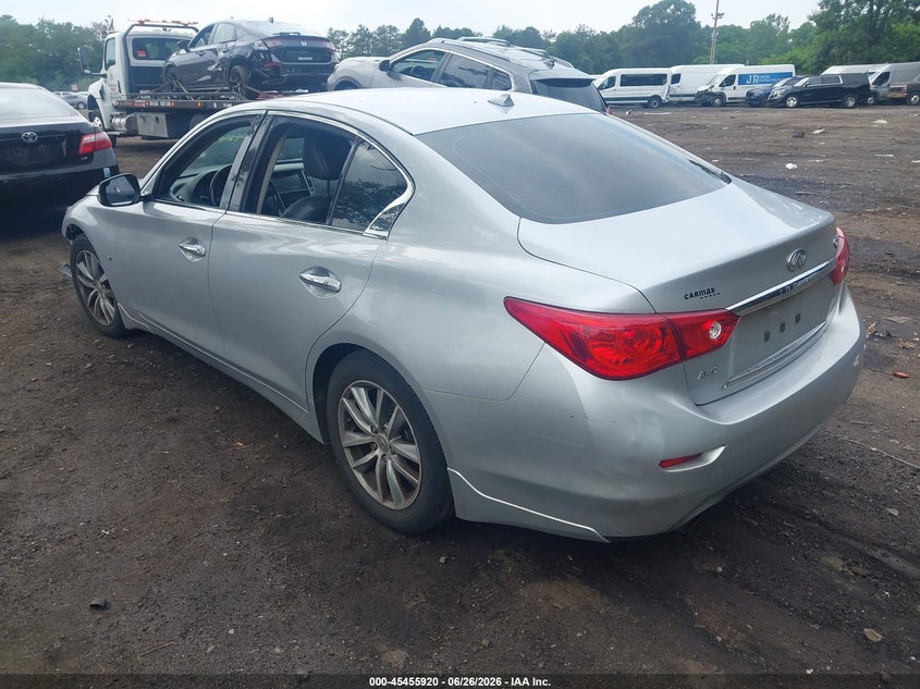 2015 Infiniti Q50 VIN JN1BV7AR5FM394731 IAAI salvage auction — FRONT END, Mv-907A (New York), sold $1,250 on 2026-07-28 (photo 3)