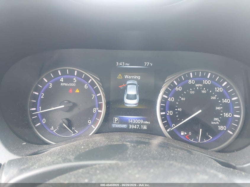 2015 Infiniti Q50 VIN JN1BV7AR5FM394731 IAAI salvage auction — FRONT END, Mv-907A (New York), sold $1,250 on 2026-07-28 (photo 7)