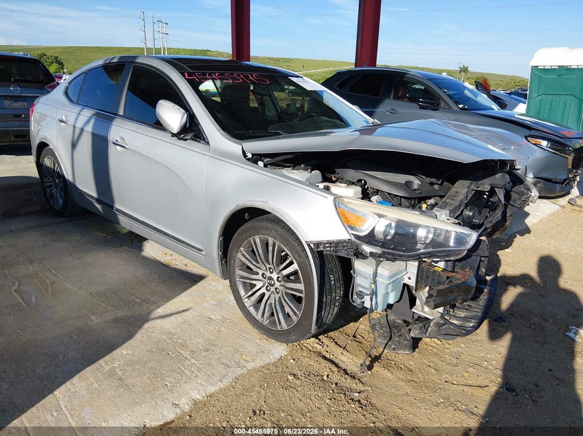 2016 Kia Cadenza VIN KNALN4D76G5220721 IAAI salvage auction — FRONT END, Rebuildable (Florida), sold $650 on 2026-07-07 (photo 1)