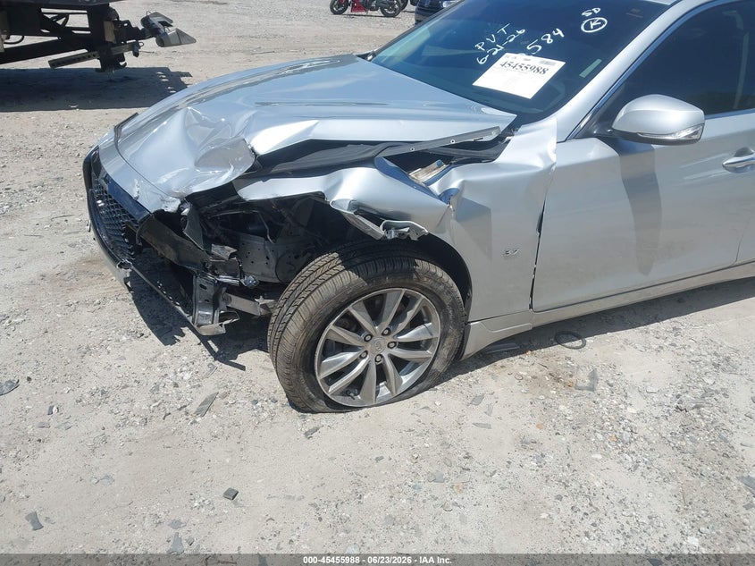2014 Infiniti Q50 VIN JN1BV7AP5EM682584 IAAI salvage auction — FRONT END, Salvage Title, sold $25 on 2026-07-24 (photo 6)