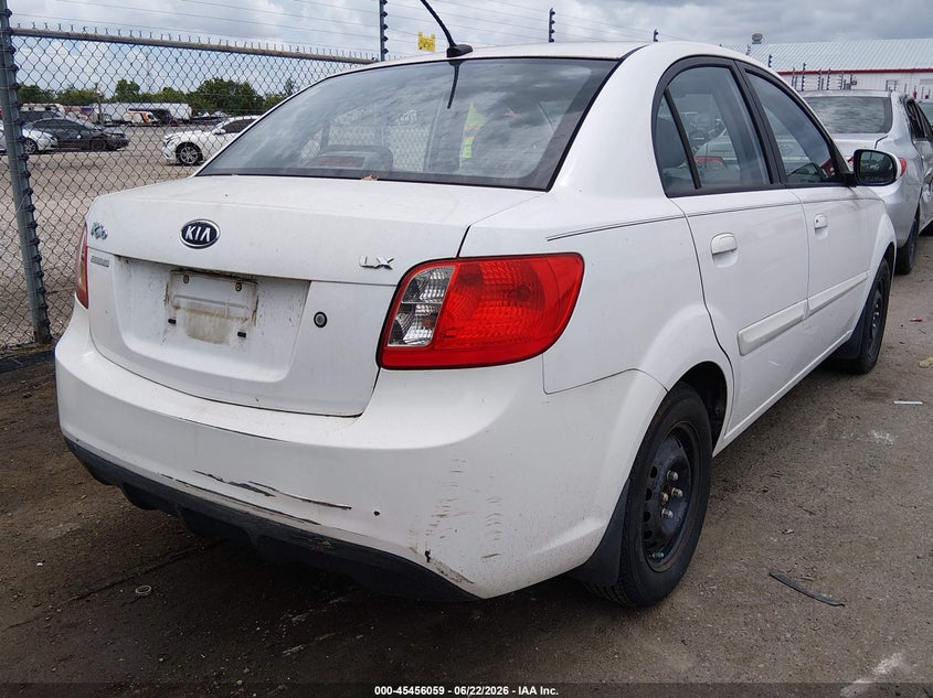 2011 Kia Rio VIN KNADH4A33B6927131 IAAI salvage auction — NORMAL WEAR, Clear (Mississippi), sold $325 on 2026-07-29 (photo 4)