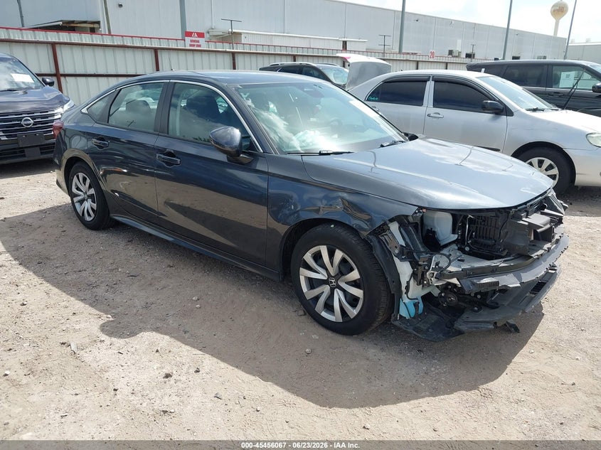 2025 Honda Civic VIN 2HGFE2F29SH603674 IAAI salvage auction — RIGHT FRONT, Enterprise Vehicles Clear Only (Oklahoma), sold $9,450 on 2026-07-17 (photo 1)