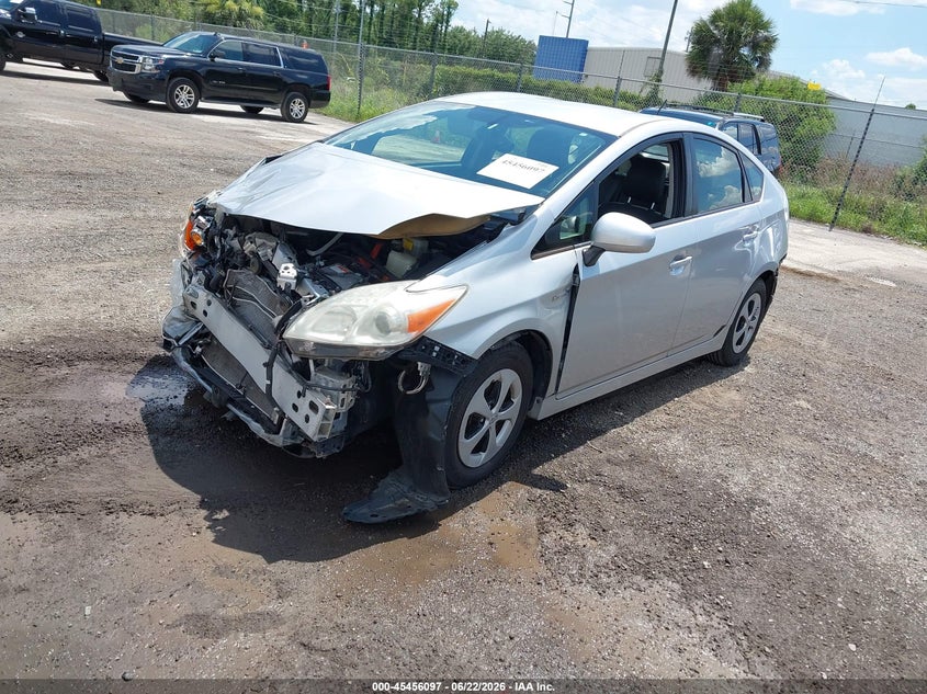 2012 Toyota Prius VIN JTDKN3DU9C5436555 IAAI salvage auction — FRONT END, Clear (Florida), sold $825 on 2026-07-08 (photo 2)