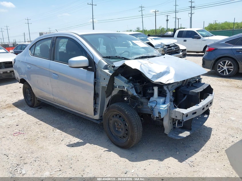 2024 Mitsubishi Mirage VIN ML32FUFJ9RHF00614 IAAI salvage auction — FRONT & REAR, Salvage Title, sold $2,250 on 2026-08-24 (photo 1)