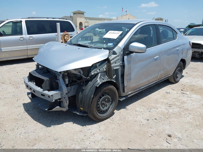 2024 Mitsubishi Mirage VIN ML32FUFJ9RHF00614 IAAI salvage auction — FRONT & REAR, Salvage Title, sold $2,250 on 2026-08-24 (photo 2)