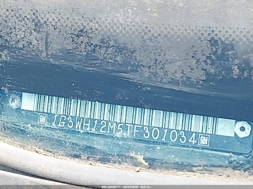 1996 Oldsmobile Cutlass supreme VIN 1G3WH12M5TF301034 IAAI salvage auction — NORMAL WEAR, Original (Ohio), sold $225 on 2026-07-07 (photo 9)
